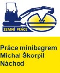 Logo Práce minibagrem Michal Škorpil Náchod
